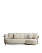 Диван La Forma (ех Julia Grup) Уличный модульный диван Osani из алюминия экрю и веревки цвета таупе 274 см арт. 482323