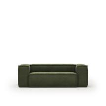 Диван La Forma (ех Julia Grup) Диван 2-местный Blok в плотном зеленом вельвете 210 см арт. 109748