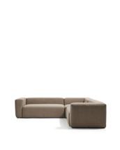 Диван La Forma (ех Julia Grup) Угловой диван Blok из коричневой синели, 4 места, 290 x 290 см арт. 505804