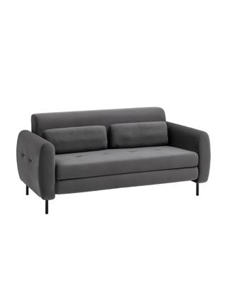 Диван Stool Group Диван-кровать прямой Барнаби велюр серый арт. УТ000040006