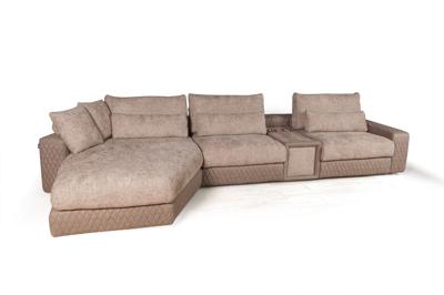 Диван Top concept Альдо угловой модульный диван с терминальным шезлонгом, баром и столиком арт. 18791