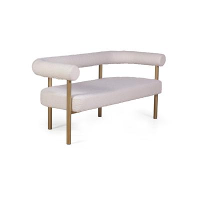 Диван Top concept Диван Бигги, букле Turin ivory / опоры золото арт. 23474