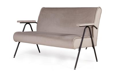 Диван Top concept Энди диван двухместный с мягкими подлокотниками, бархат пепельно-бежевый 25 арт. 23638