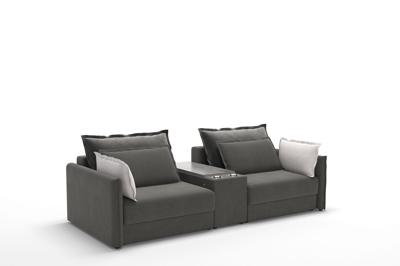 Диван Top concept Инканто диван с баром бархат серый арт. 6286