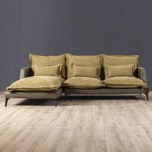 Диван Top concept Rey диван с шезлонгом замша зеленый/серый арт. 6302