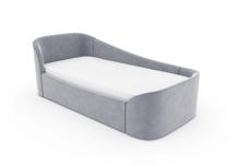 Диван-кровать Ellipsefurniture Диван-кровать KIDI Soft с низким изножьем 90*200 см R антивандальная ткань (серый) арт. KD010502120202