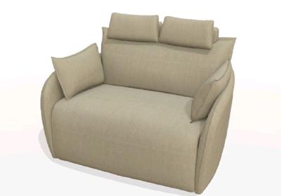 Диван-кровать Fama Раскладывающееся кресло-качалка Nadia XL, Bar - Anthracite, ткань Axis S.6 арт. 434609