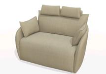 Диван-кровать Fama Раскладывающееся кресло-качалка Nadia XL, Bar - Anthracite, ткань Axis S.6 арт. 434609