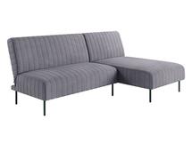 Диван-кровать Top concept Baccara диван-кровать с шезлонгом, без подлокотников, бархат светло-серый 26 арт. 13469