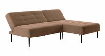 Диван-кровать Top concept Monaco диван-кровать с шезлонгом, без подлокотников, бархат темно-коричневый 12 арт. 14109