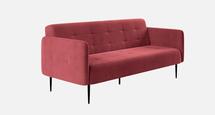 Диван-кровать Top concept Monaco диван-кровать прямой с подлокотниками, трехместный, бархат бордовый 16 арт. 14097