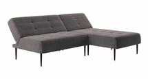 Диван-кровать Top concept Monaco диван-кровать с шезлонгом, без подлокотников, бархат антрацит 14 арт. 14111