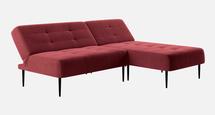 Диван-кровать Top concept Monaco диван-кровать с шезлонгом, без подлокотников, бархат бордовый 16 арт. 14113