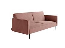 Диван-кровать Top concept Este диван-кровать трехместный, прямой, с подлокотниками, бархат пудровый 15 арт. 14225