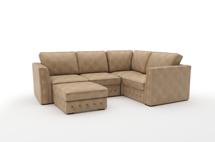 Диван-кровать Top concept Budapest диван-кровать угловой с пуфом, замша бежевый арт. 8897