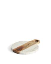 Доска La Forma (ех Julia Grup) Сервировочная доска Nuvir из белого мрамора и массива акации арт. 425319