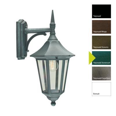 Фонарь Norlys Настенный фонарь Norlys, MODENA BG (Черный/Зеленый) арт. 351BG
