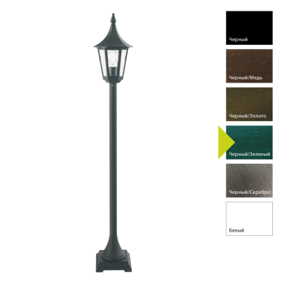 Фонарь Norlys Фонарный столб Norlys, RIMINI BG (Черный/Зеленый) арт. 404BG