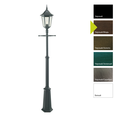 Фонарь Norlys Фонарный столб Norlys, MODENA BC (Черный/Медь) арт. 301BC