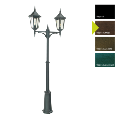 Фонарь Norlys Фонарный столб Norlys, MODENA BIG BC (Черный/Медь) арт. 382BC