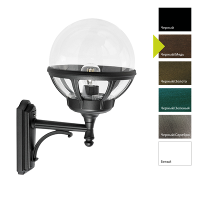 Фонарь Norlys Настенный фонарь Norlys, BOLOGNA BC (Черный/Медь) арт. 360BC