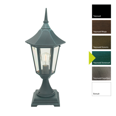 Фонарь Norlys Фонарь-пьедестал Norlys, MODENA BG (Черный/Зеленый) арт. 300BG