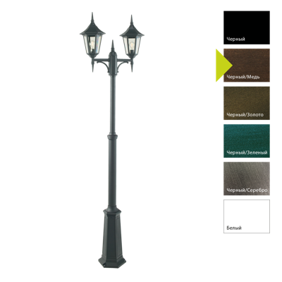 Фонарь Norlys Фонарный столб Norlys, MODENA BC (Черный/Медь) арт. 302BC