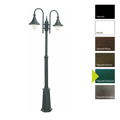 Фонарь Norlys Фонарный столб Norlys, FIRENZE BG (Черный/Зеленый) арт. 820BG