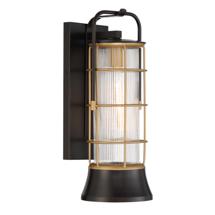 Фонарь ЯЯЯ Настенный фонарь Eurofase, Арт. QN-RIVAMAR-M-BLK-GD арт. QN-RIVAMAR-M-BLK-GD