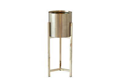 Кашпо Garda Decor 13RXFP3105L-GOLD Подставка под цветы золото d25*70cм арт. 13RXFP3105L-GOLD