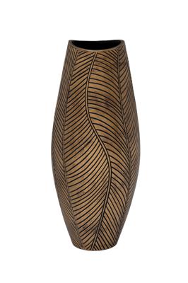 Кашпо Garda Decor ZS2104-21 Кашпо коричневое с золотом d22*54см арт. ZS2104-21