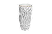 Кашпо Garda Decor ZS1410-M Кашпо белое с золотым декором  d30*60см арт. ZS1410-M