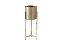 Кашпо Garda Decor 13RXFP3105L-GOLD Подставка под цветы золото d25*70cм арт. 13RXFP3105L-GOLD