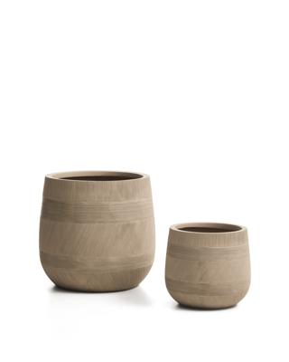 Кашпо La Forma (ех Julia Grup) Набор из двух бежевых кашпо Tival с эффектом цемента, диаметр 50 см/34 см арт. 482918