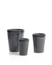 Кашпо La Forma (ех Julia Grup) Набор из 3 кашпо Rotja с глазурованной синей отделкой, диаметр 26 / 35 / 47 см арт. 483379