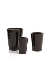 Кашпо La Forma (ех Julia Grup) Набор из 3 кашпо Rotja с глазурованной гранатовой отделкой, диаметр 26 / 35 / 47 см арт. 483381