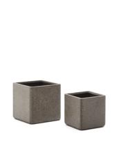 Кашпо La Forma (ех Julia Grup) Набор из 2 кашпо Minoa коричневого цвета из песчаника 44 x 44 см арт. 261973