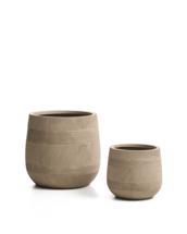 Кашпо La Forma (ех Julia Grup) Набор из двух бежевых кашпо Tival с эффектом цемента, диаметр 50 см/34 см арт. 482918