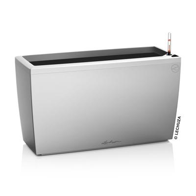 Кашпо Lechuza 18808 Кашпо LECHUZA Караро 75 Серебряное с системой полива арт. 18808