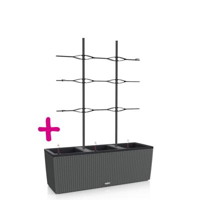 Кашпо Lechuza Набор из серого кашпо Трио Коттедж 30 и решетки арт. ZN-405720