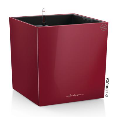 Кашпо Lechuza 16467 Кашпо LECHUZA Кьюб 30 Красное с системой полива арт. ZN-301099