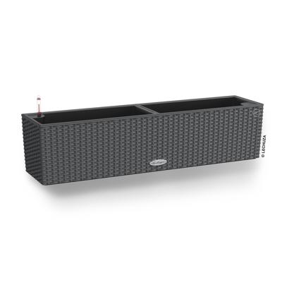 Кашпо Lechuza 15619 Кашпо LECHUZA Балконера Коттедж 80 Черный графит  с системой полива арт. ZN-300977