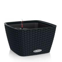 Кашпо Lechuza 15468  Кашпо LECHUZA Бачино 30*30*18см Графитово-черный с системой полива арт. 15468