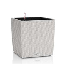 Кашпо Lechuza 15387 Кашпо LECHUZA Кьюб Коттедж 40 Светло-серое все-в-одном арт. ZN-301003