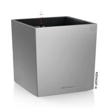 Кашпо Lechuza 16368 Кашпо LECHUZA Кьюб 40 Серебристый металлик с системой полива арт. ZN-301093