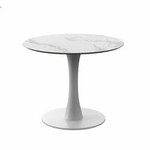 Столик кофейный Top concept Стол кофейный Lexo 60, керамика светлая / опора белая арт. 14419