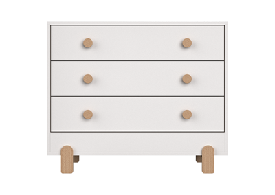 Комод Ellipsefurniture Комод Ice-cream 3 ящика (белый) арт. IC010101010101