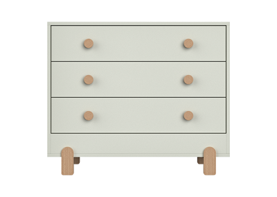 Комод Ellipsefurniture Комод Ice-cream 3 ящика (молочный) арт. IC010102010101