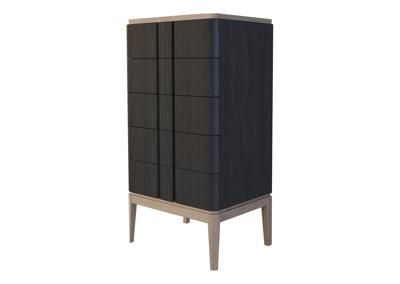Комод Ellipsefurniture Комод Line 5 ящиков (черный) арт. EL051202100101