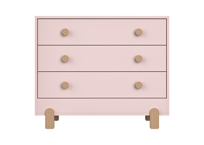 Комод Ellipsefurniture Комод Ice-cream 3 ящика (розовый) арт. IC010103010101